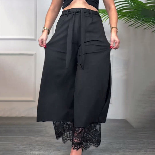Angélique | Chic Lace Fluid Pants