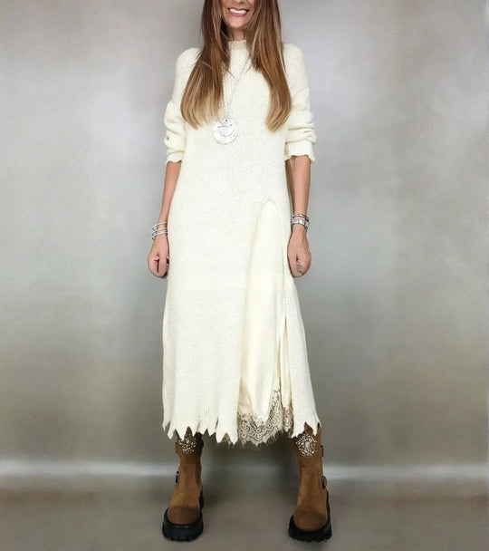 Silva | Long Set in Knit and Satin