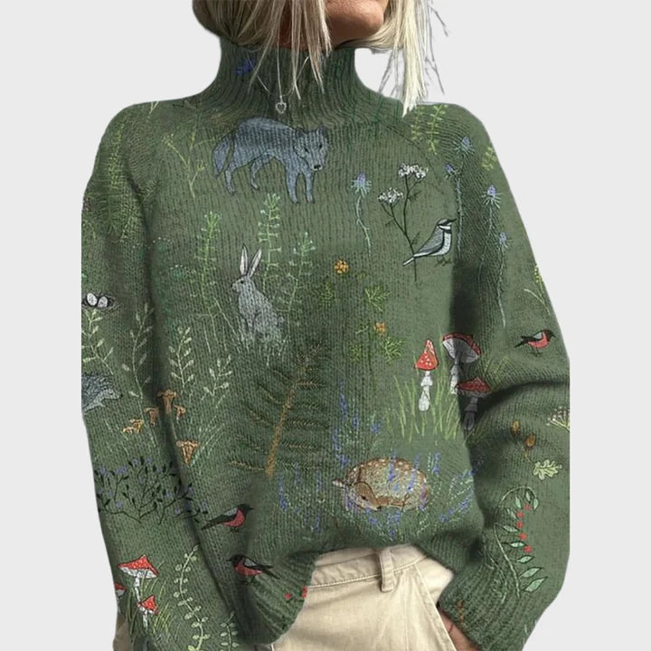 Autumn Forest Knit Turtleneck