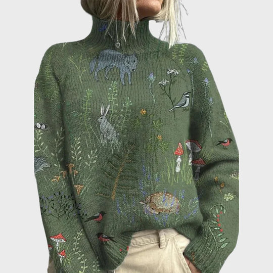 Autumn Forest Knit Turtleneck